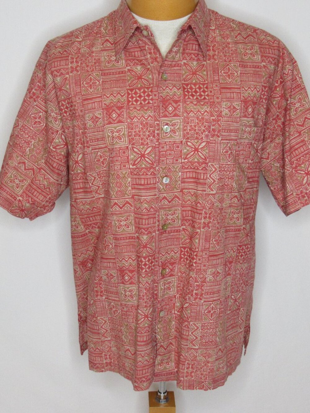 Tori Richard Red Tropical Print Hawaiian Shirt Men's M Medium